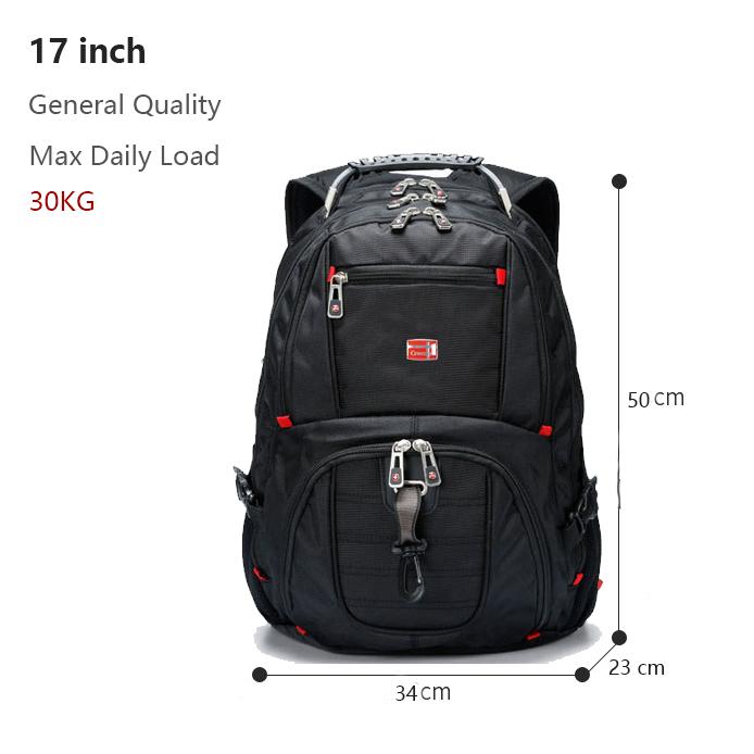Swiss-Multifunctional Bags Durable 17 Inch Laptop Backpack,45L Travel Bag College Bookbag USB Charging Port Water Resistant