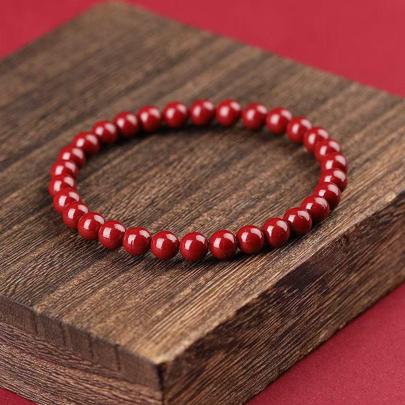 Imitation Cinnabar Purple Gold Sand 108 Bead Unisex Multi-Circle Bracelet - Live Broadcast