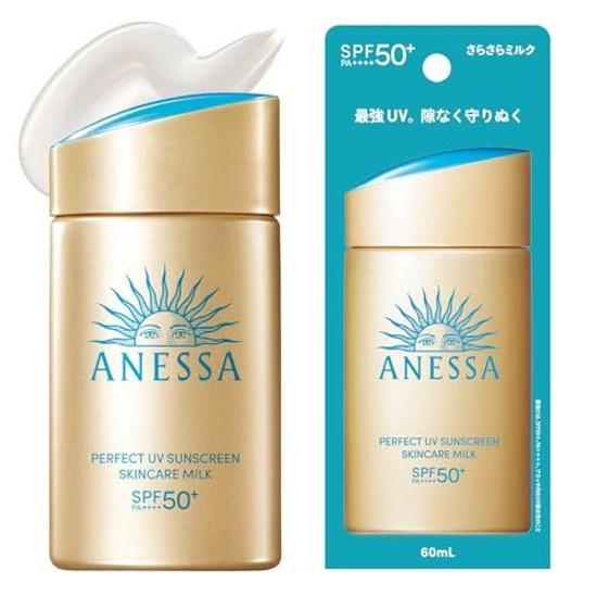 Anessa Perfect UV Skin Care Milk NA 60mL SPF50+ PA++++ Sunscreen Face Body Makeup Base Waterproof