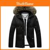 Premium Quality Winter Men's Thick Down Jacket With Cozy Faux Fur Collar And Hood