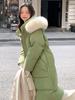 2024 Plus Size Maternity Over-the-Knee Slimming Down Jacket for Women