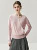Women's Asymmetrical Cross-Collar Cashmere Sweater with Rolled Cuffs – Elegant Autumn/Winter Knitted Base Layer