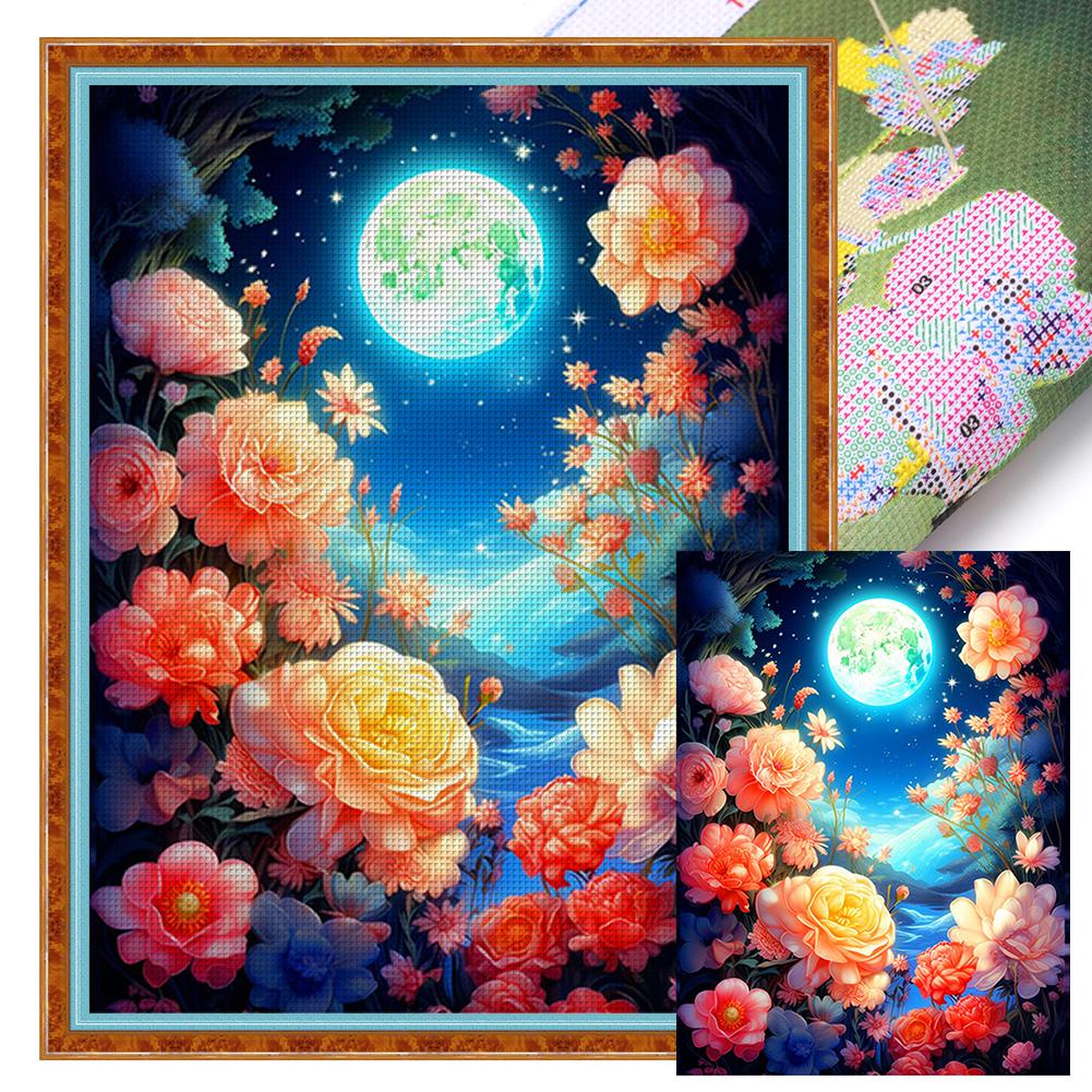 Full Embroidery Eco-cotton Thread 9CT Printed Landscape Cross Stitch Kit Art