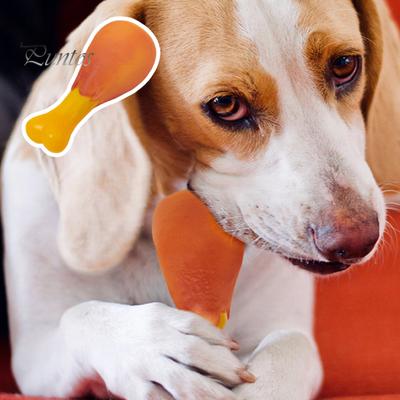 Hühnerbein-Hundespielzeug, Zahnreinigungsspiel, beißfestes Vinylspielzeug mit Geräuschen, Zahngesundheit, Linderung von Langeweile, Haustierbedarf für zu Hause, im Freien, auf Reisen