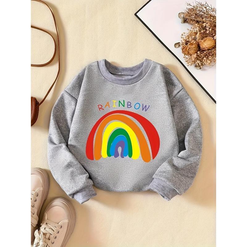 Kids Sweatshirt Creative Letter Pattern Stylish Casual Round Neck Sweatshirt Suitable for Everyday Parties, Vacations, And Gifts