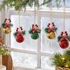 Christmas Metal Bell Ornaments Bowknot Red Berry Pine Needle Hanging Bells Xmas Tree Pendants for Holiday Party Decor Supplies