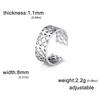 Lemegeton Barcelona Flowers Rings for Women Stainless Steel Ring Square Flower Finger Jewelry Souvenir Accessories 2026 Trend