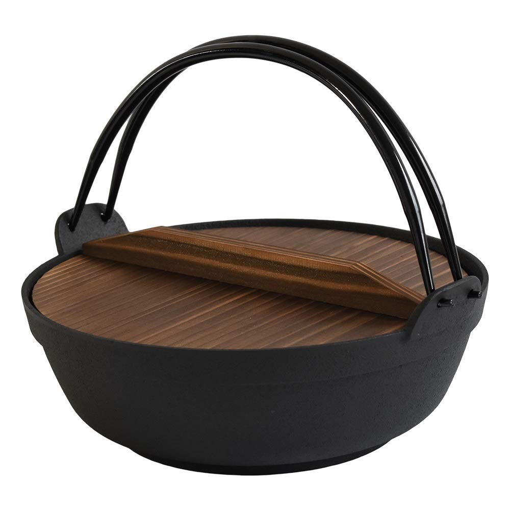 

Чугунок Ирори Намбу (Ирори Пот), 8-дюймовый, Внутренний диаметр 235 мм, Изготовлен из чугуна Намбу с ручкой и деревянной крышкой, Круглый горшок, Подходит для индукционных плит