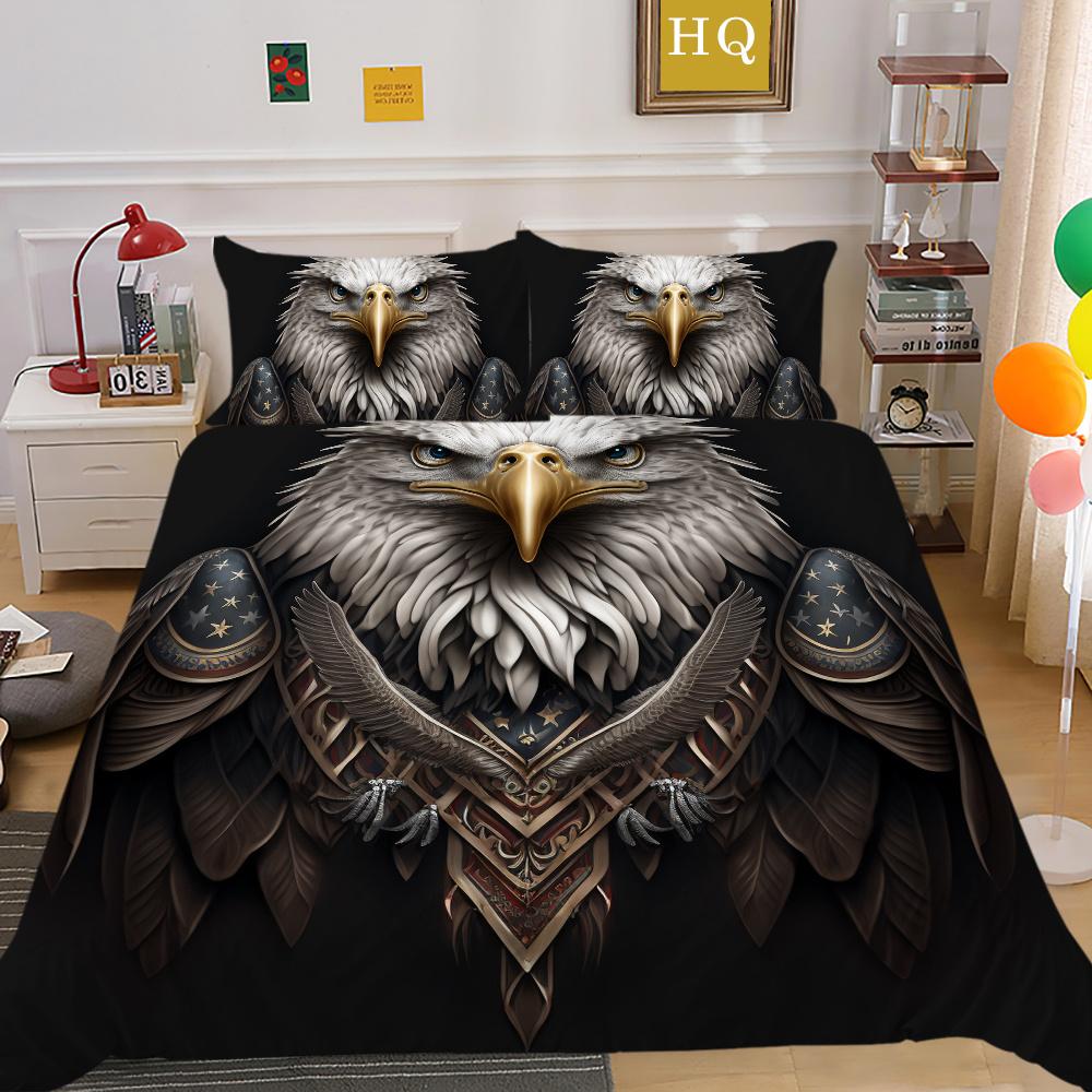 Duvet Covers Eagle Printing Bedding Set Children Teens Twin Single Size Home Textiles Microfiber Bedroom Decor