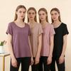 Sommer Damen Modal O-Ausschnitt T-Shirt Lässige einfarbige T-Shirts Locker geschnittene Tee Tops Übergröße Basisschicht Tees