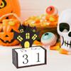 Halloween Wooden Countdown Calendar Halloween Advent Calendar Handmade Pumpkin Ghost Castle Tabletop Decoration