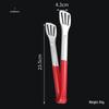 Stainless Steel Silicone Anti-Scald Food Tongs for Baking, Bread, Meat, Buffet, Three-Line Design