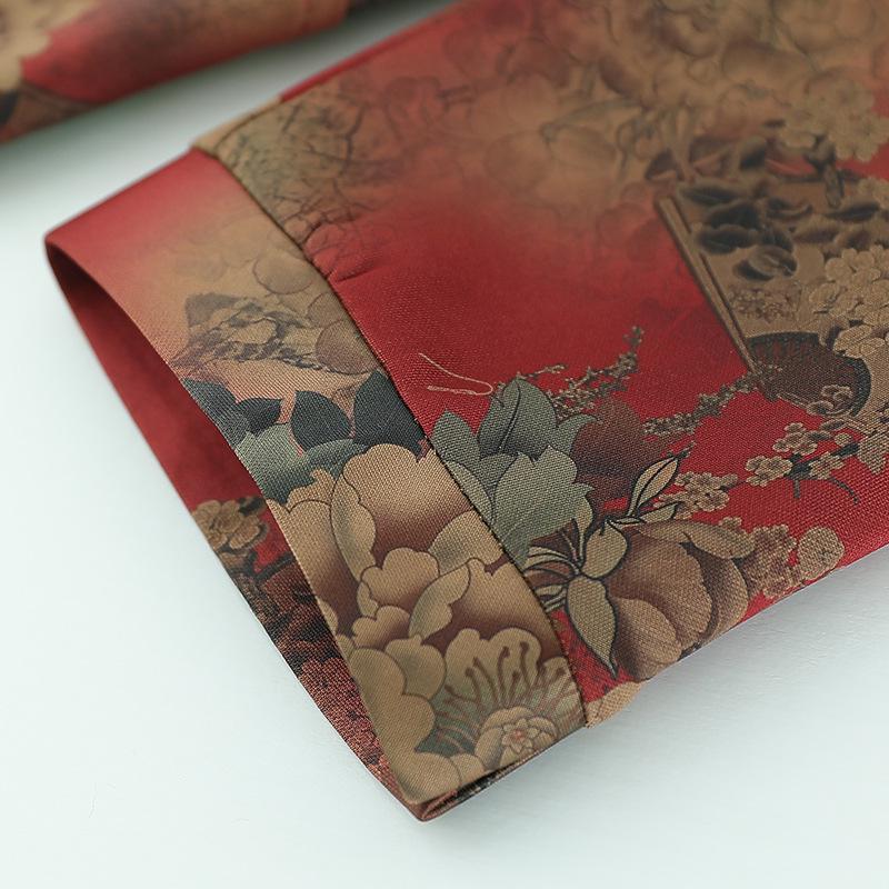 Grandma Style Spring/Summer 2025 Imitation Silk Cardigan for Middle-aged and Elderly Women