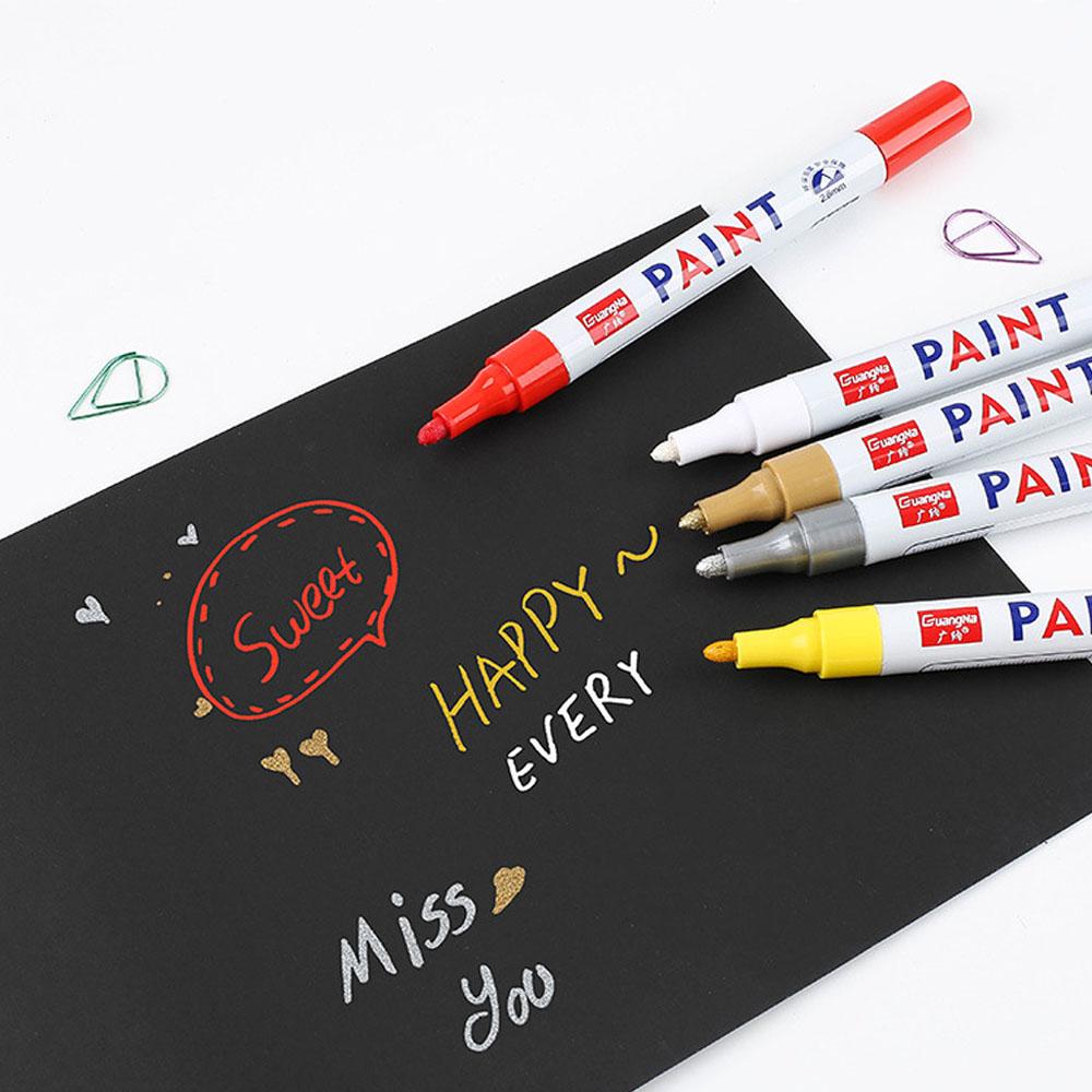 Car Paint Pen Waterproof Car Wheel Tire Oily Painting Mark Pen Auto Rubber Tyre Tread CD Metal Permanent Paint Marker