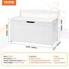 VEVOR Wooden Toy Chest for Kids, Toddler Toy Storage Box with Flip-Top Lid and Safety Hinge