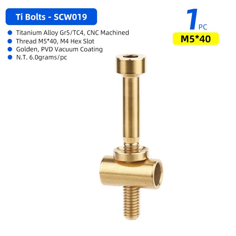 Deemount Seatpost Titanium Bolts 30/40mm CNC-machined TC4 Screw Bicycle Saddle Fastening M4 Hex Slot MTB Road Seat Post Fixing