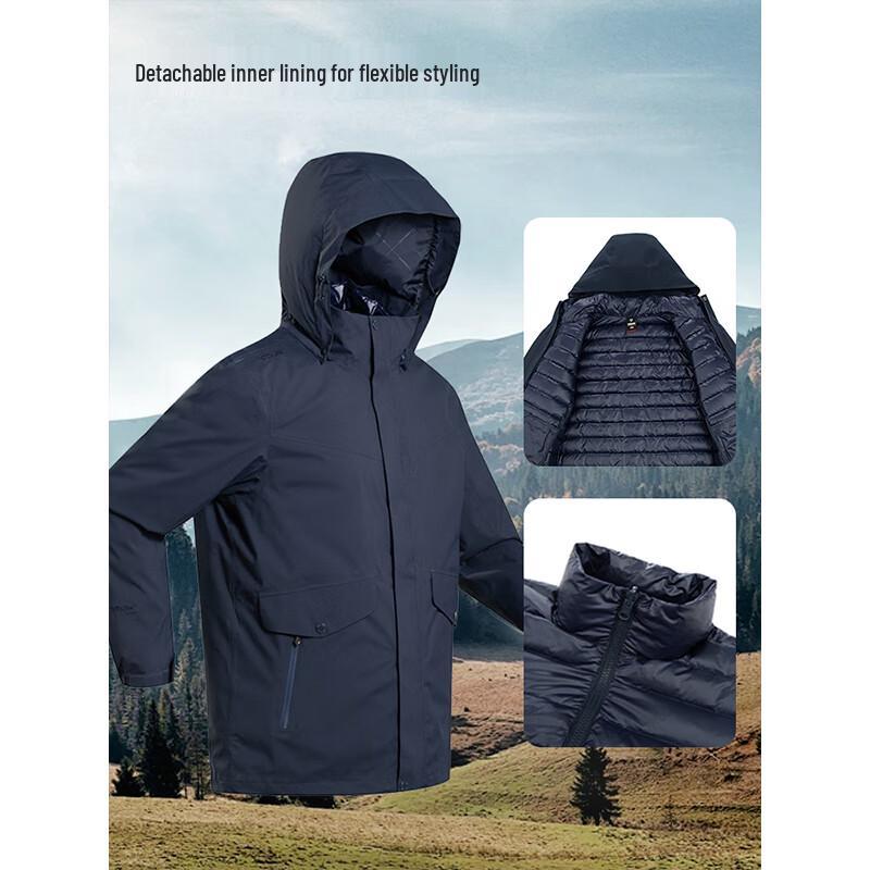 Northland Men's 3-in-1 Down Outdoor Hardshell Jacket NWJCH5708D