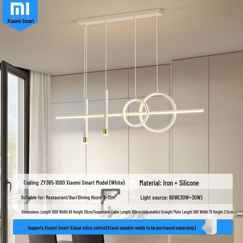 Nordic Minimalist Long Strip Pendant Light for Modern Dining Room or Bar