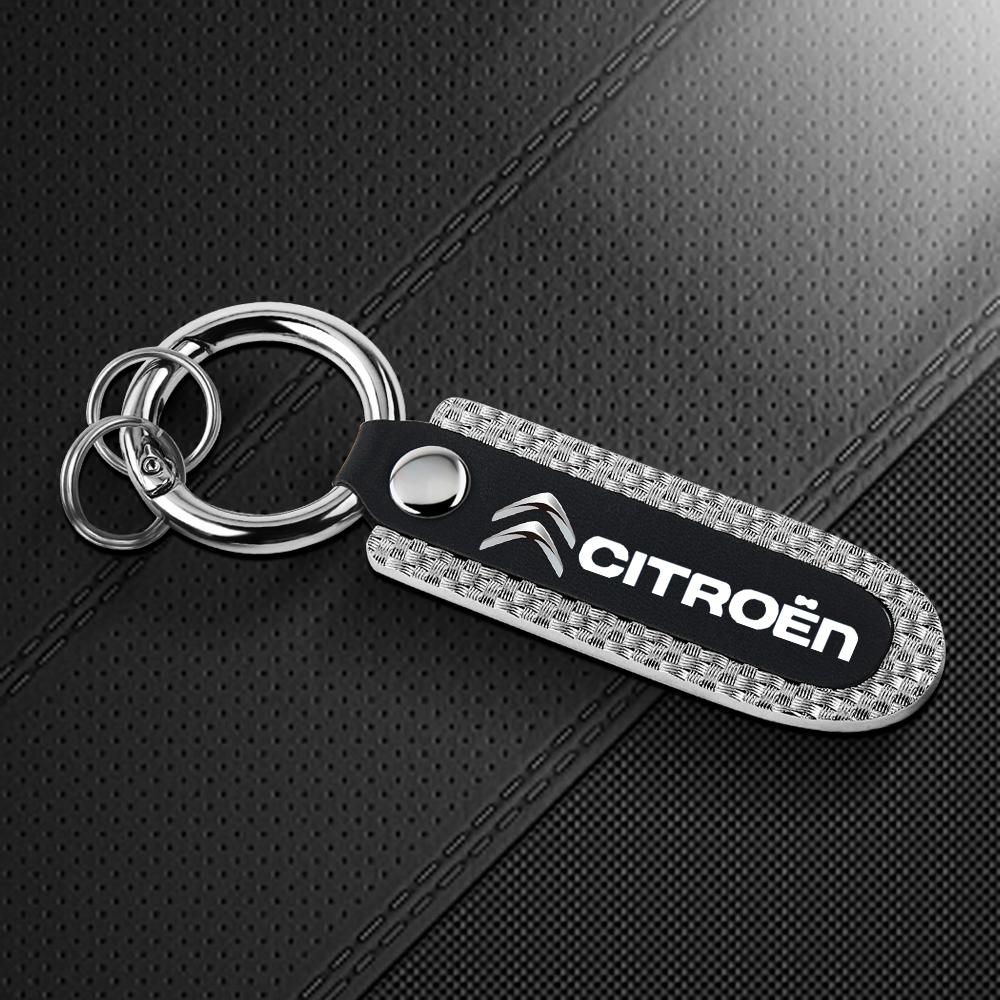 Metal/Leather Keychain Hand-Woven Key Rope Key Ring Key Holder For Citroen C1 C2 C3 C4 Saxo C4L C5 C6 C8 Xsara Picasso Berlingo
