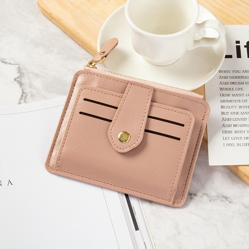 Women's Wallet New Short Card Bag Zipper Small Change Bag Women's Earphone Storage Bag Student