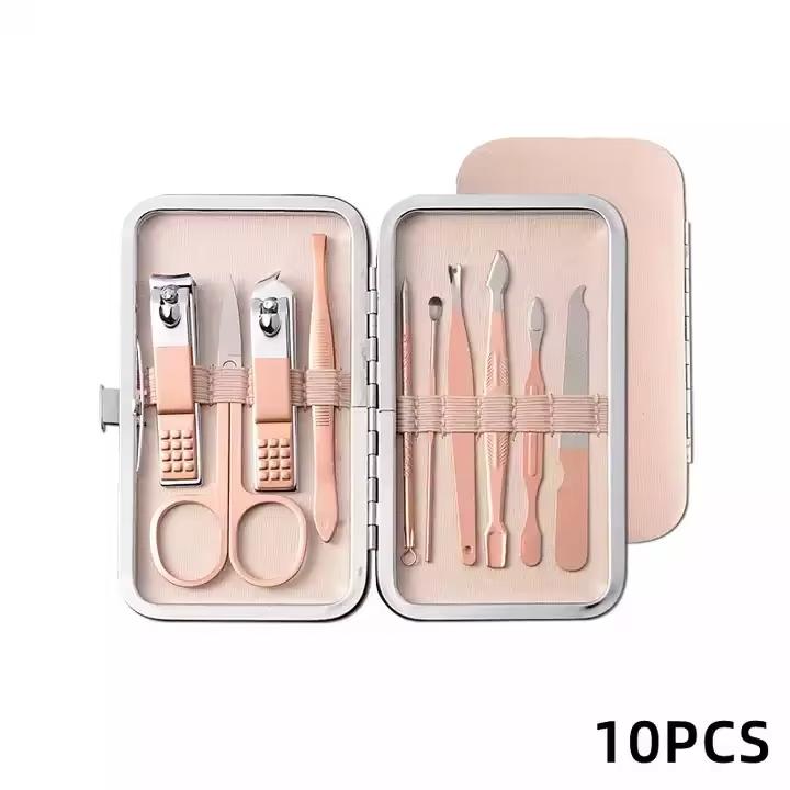 Luxurious Stainless Steel Infant Manicure & Pedicure Set Nail Clippers Cleaner Cutter Nail File Kit