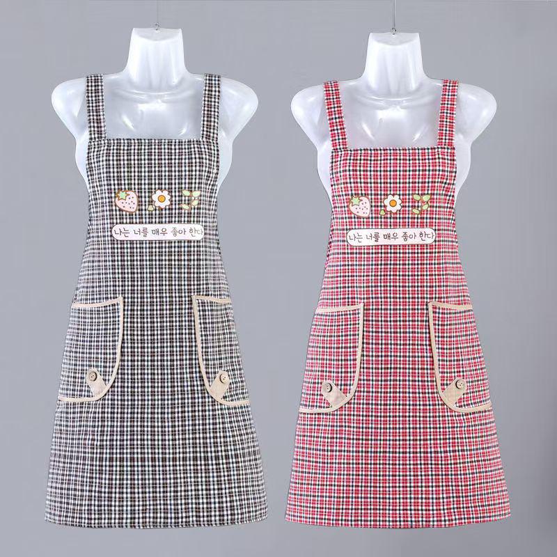 Breathable Cotton Strap Apron: Stain-Resistant, Wear-Resistant Kitchen Workwear