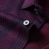 MONTAGUT Men's Luxury Striped Wool Blend Long-Sleeve Shirt