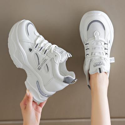 Fashion Fashion Women's White Platform Sneakers Breathable Mesh Running Shoes for Women Thick Bottom Non Slip Casual Sports Shoes Ladies
