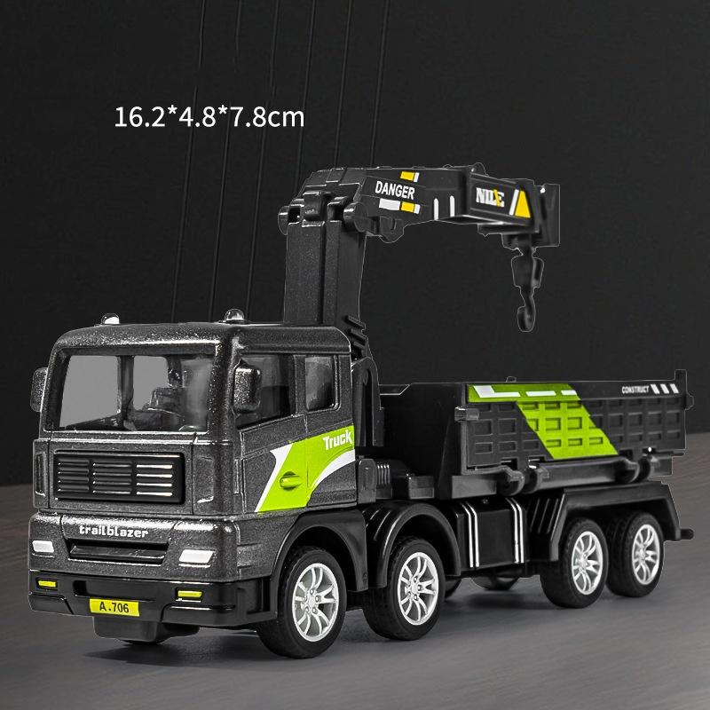 

Автобетоносмеситель для мальчиков, инерционный экскаватор, кран из сплава, самосвал, инженерный автомобиль, игрушка