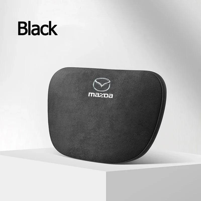 

2025 Hot Suede Car Headrest Pillow Breathable Cushion with Strap for Mazda MX5 CX9 MX3 MX5 Atenza Axela RX8 RX7 MX3 CX7 CX5 Prot чёрный