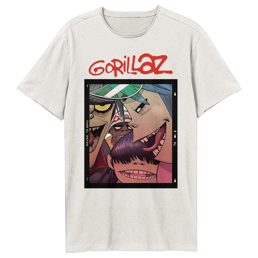 2026 British Virtual Band Gorillaz Street Kids American Retro Oversized High Street Vintage Tshirt