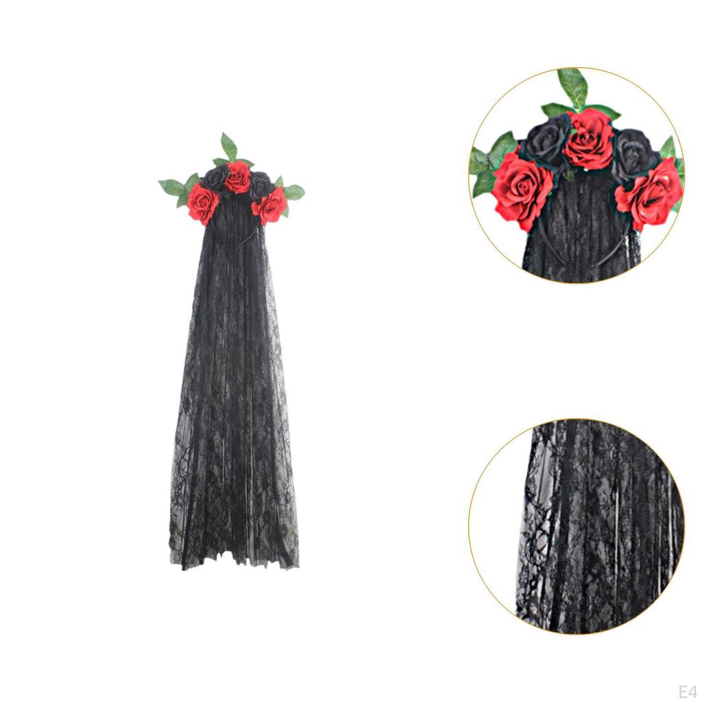 Halloween Flower Crown Headband Costume Accessory for Party Cosplay Role Playing