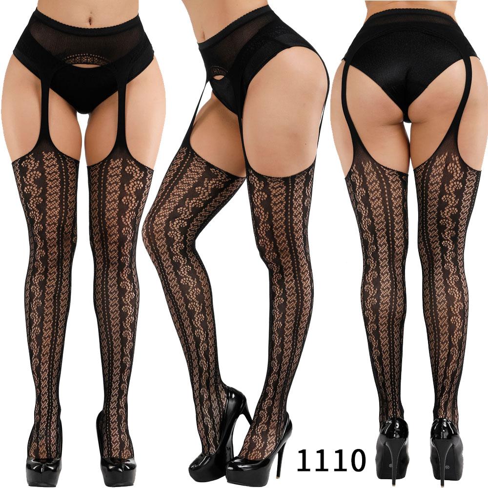 Women Sexy Suspender Stockings Open Crotch Pantyhose Fishnet Tights Hot Fashion Night Party Mesh Net Leggings Garters Hosiery
