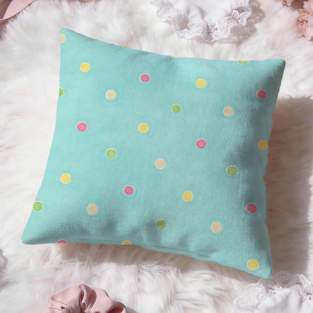 Polka Dots Cushion Cover Premium Comfort Reversible Pillow Cove Two in One Design for Any Room Car Interior