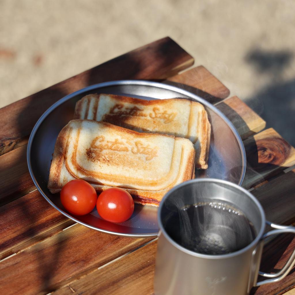 Captain Stag Outdoor Dish Plate, 19cm, Lightweight Titanium, Made In Japan, Tsubame-Sanjo, UH-4509