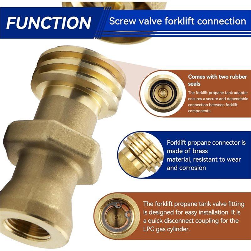 Premium-For LPG Forklifts Compatible RE7141M Propane Tank Connector, Male Connection Fitting Adapter Valve