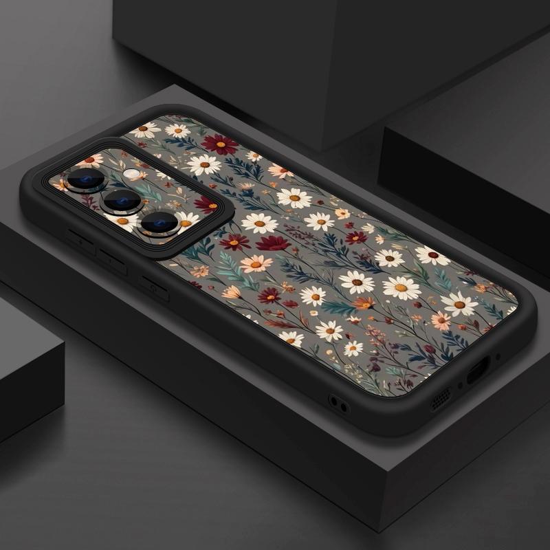 Daisies Flowers Print Case For Samsung A57 A37 A27 A17 S26 Ultra S25 FE A56 A36 A26 A16 A55 A35 A25 A15 A54 5G S21 S22 S23 S24 Plus Shockproof Cover