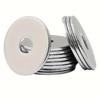 50 M6 Thickened 304 Stainless Steel Flat Washers for Indoor/Outdoor Use