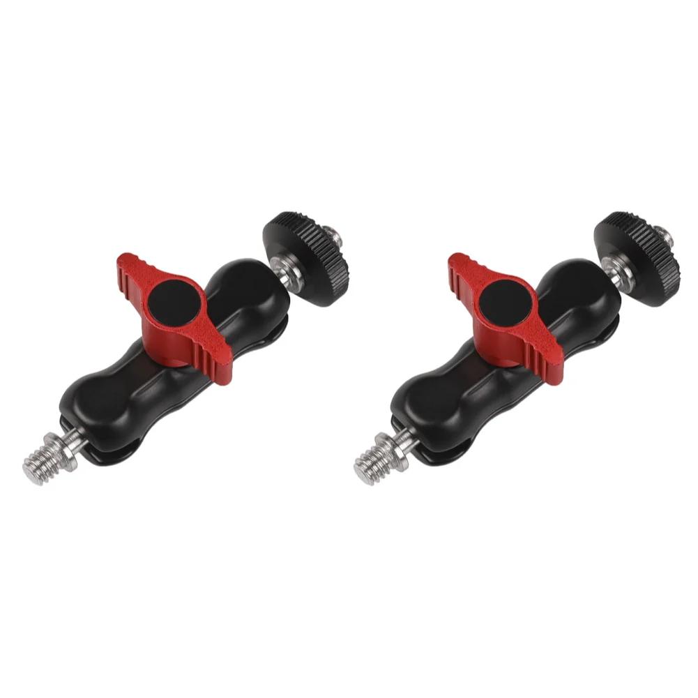 Ballhead Clamp Clip W/ 1/4inch -20 Thread Ball Mount Clamp Magic Arm Super Clamp for GoPro DSLR Camera Monitor LED Light Mic