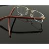 RSINC Holz -RAHMENLOS HOLZ-STAHL Braun finish Brillen Fassungen Größe 56-16-140 JL286093829994