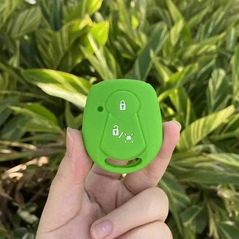 2 Buttons Silicone Car Key Cover Case Protective Skin Shell Rubber Set for Ssangyong Actyon Kyron Rexton Keychain Accessories