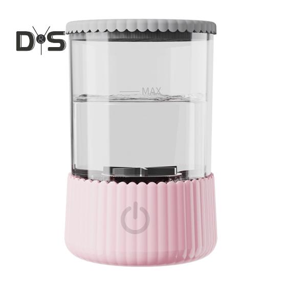 

Электрический очиститель для косметических кистей с питанием от USB, автоматический вращающийся очиститель для косметических кистей всех размеров розовый