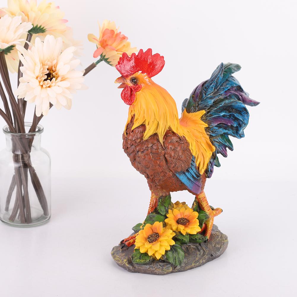 Home Courtyard Garden Decoration Outdoor Decorative Rooster Model Statue Sculpture Art Craft Ornament