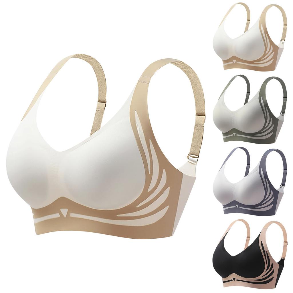 Super Shrink Bra| Wireless Push-Up Bra,Comfortable Shrink Bra,Womens Push Up Bra,Push Up Back Smoothing Bra