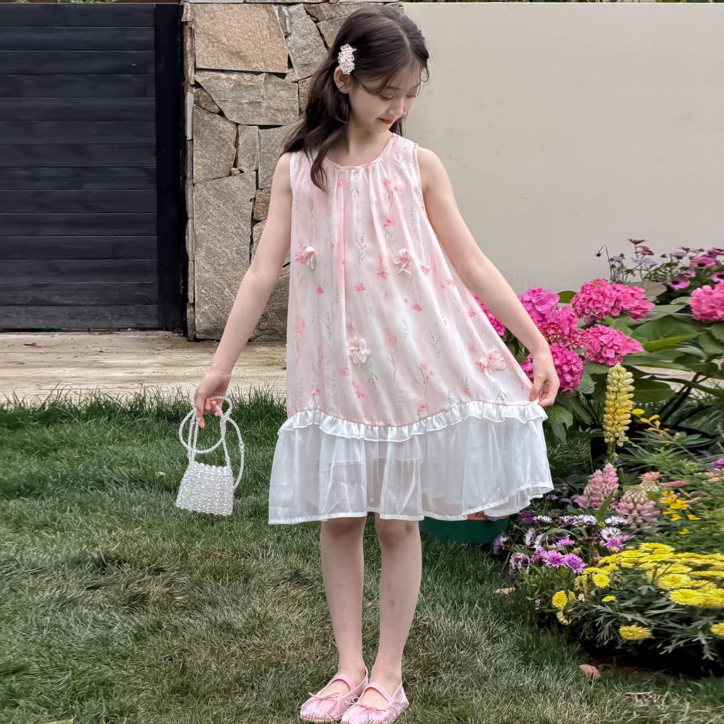 Girls' Dress Summer 2026 Western-Style Gauze Skirt