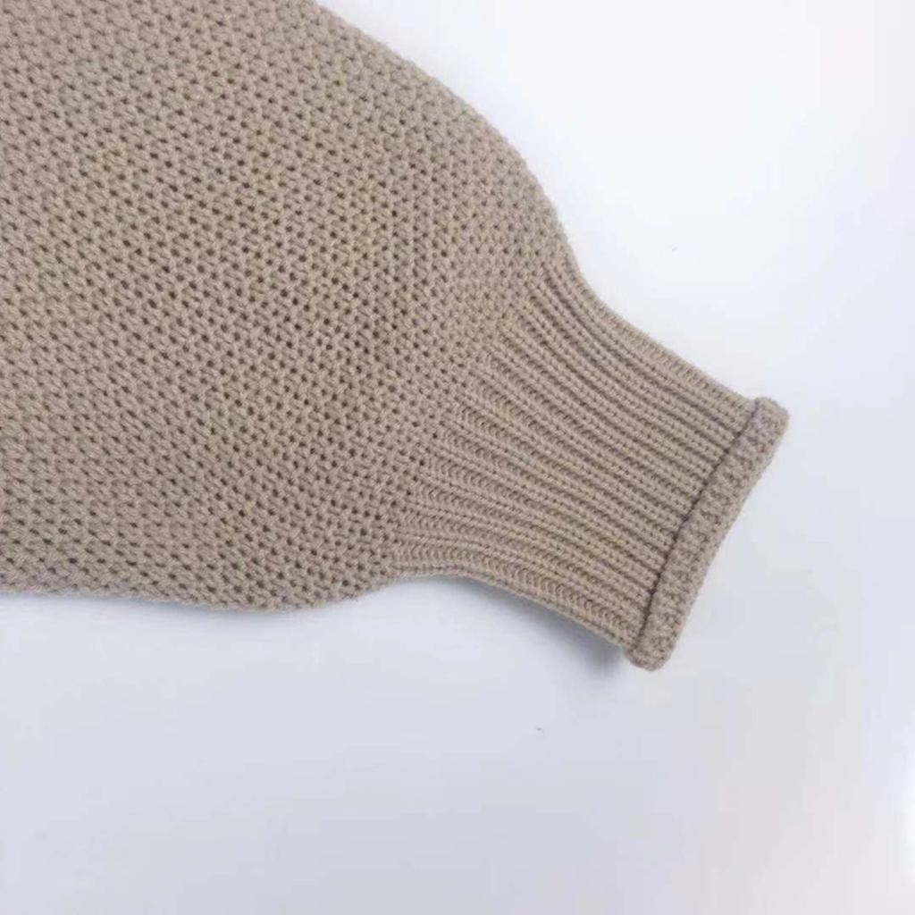 Pulover cu gât înalt pentru femei, toamnă și iarnă, pulover tricotat larg, culoare solidă, mărime plus, pentru navetă, îmbrăcăminte pentru femei