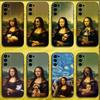 M-Mona Lisa Pat Dog Kunst Handyhülle Für Samsung S24,S21,S22,S23,S30,Ultra,S20,Plus,Fe,Lite,Note,10,9,5G Schwarzes Weiches Cover