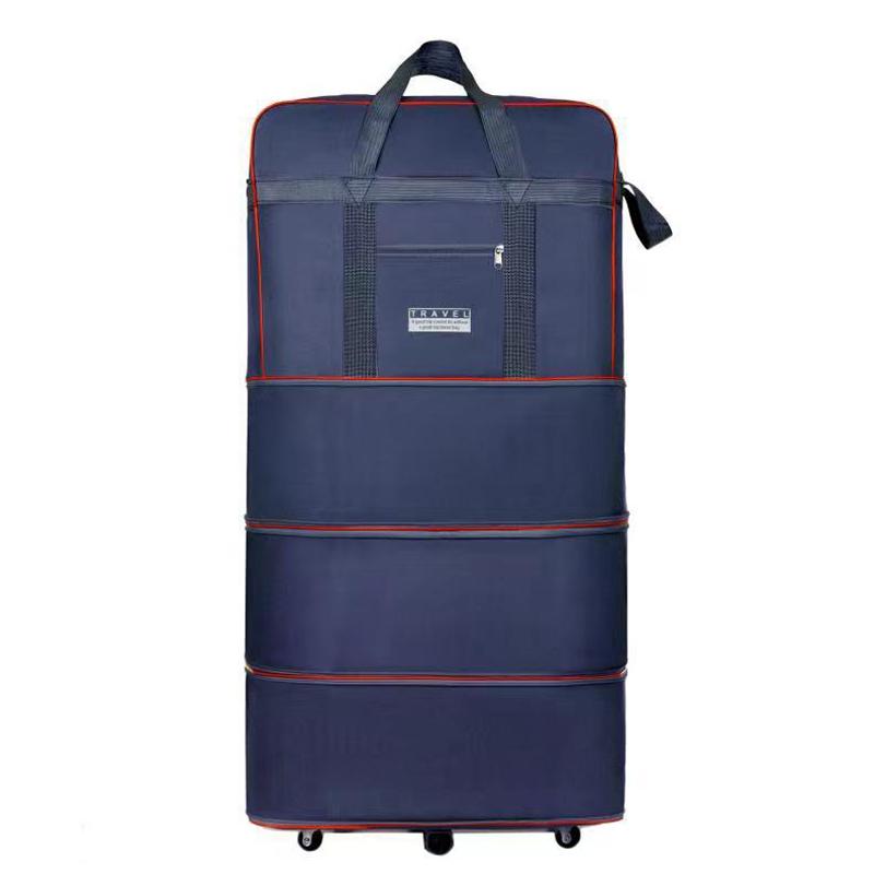 

Складная дорожная сумка чемодан универсальное колесо ящик для хранения путешествия за границу авиаперевозка большая вместимость выдвижная багажная сумка темно-синий