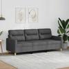 Vidaxl 3-Seater Sofa, Dark Grey, 180 Cm, Upholstered In Fabric