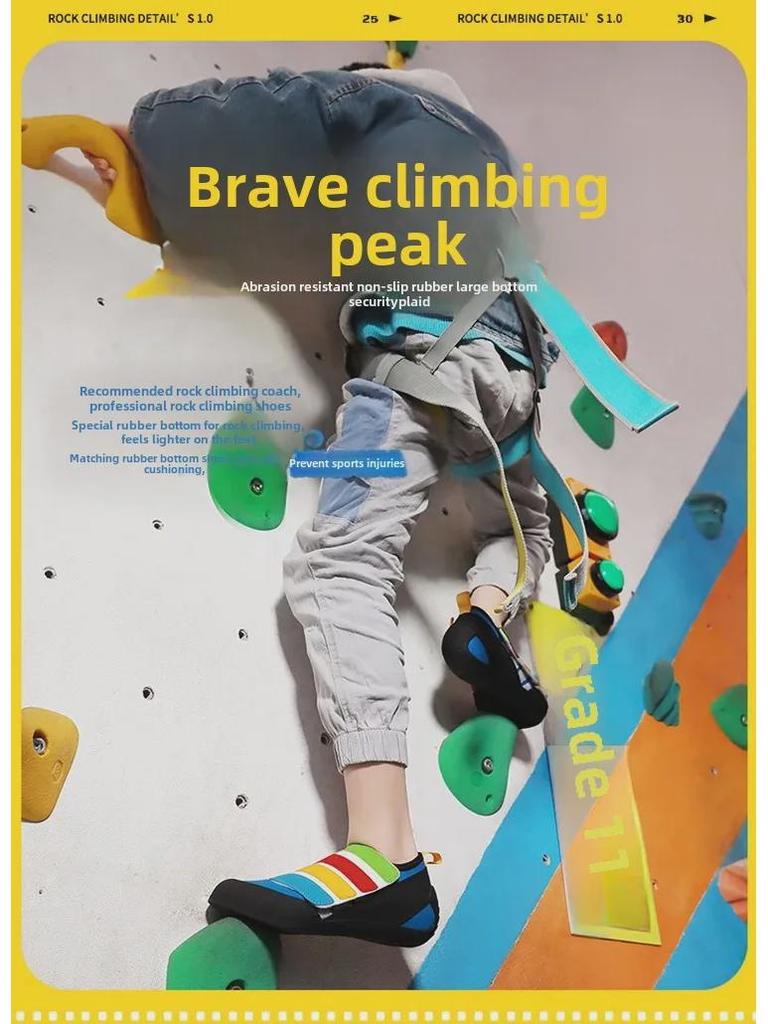 Kinder Profi Rutschfest Atmungsaktiv Indoor Kletterschuhe für Anfänger